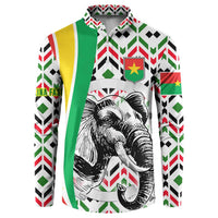 Burkina Faso Button Sweatshirt with Red Green Black Geometric Design - Wonder Print Shop