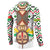 Burkina Faso Button Sweatshirt with Red Green Black Geometric Design - Wonder Print Shop