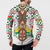 Burkina Faso Button Sweatshirt with Red Green Black Geometric Design - Wonder Print Shop