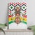 Burkina Faso Canvas Wall Art with Red Green Black Geometric Design - Wonder Print Shop
