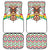 Burkina Faso Car Mats with Red Green Black Geometric Design - Wonder Print Shop