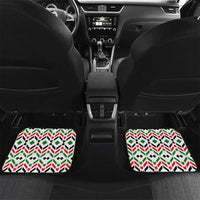 Burkina Faso Car Mats with Red Green Black Geometric Design - Wonder Print Shop