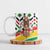 Burkina Faso Ceramic Mug with Red Green Black Geometric Design - Wonder Print Shop