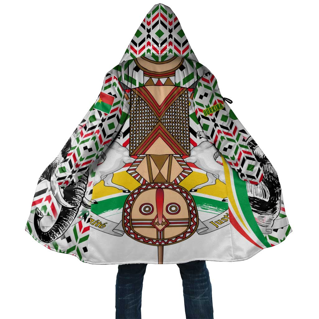 Burkina Faso Cloak with Red Green Black Geometric Design - Wonder Print Shop