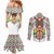 Burkina Faso Couples Matching Mermaid Dress and Long Sleeve Button Shirt with Red Green Black Geometric Design - Wonder Print Shop