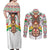 Burkina Faso Couples Matching Off Shoulder Maxi Dress and Long Sleeve Button Shirt with Red Green Black Geometric Design - Wonder Print Shop