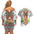 Burkina Faso Couples Matching Off Shoulder Short Dress and Hawaiian Shirt with Red Green Black Geometric Design - Wonder Print Shop