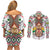 Burkina Faso Couples Matching Off Shoulder Short Dress and Long Sleeve Button Shirt with Red Green Black Geometric Design - Wonder Print Shop
