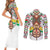 Burkina Faso Couples Matching Short Sleeve Bodycon Dress and Long Sleeve Button Shirt with Red Green Black Geometric Design - Wonder Print Shop