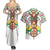 Burkina Faso Couples Matching Summer Maxi Dress and Hawaiian Shirt with Red Green Black Geometric Design - Wonder Print Shop