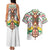 Burkina Faso Couples Matching Tank Maxi Dress and Hawaiian Shirt with Red Green Black Geometric Design - Wonder Print Shop