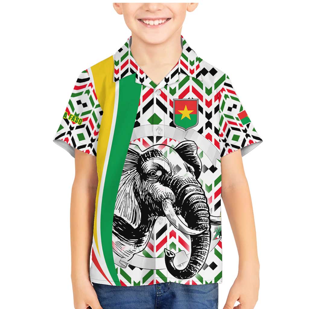Burkina Faso Family Matching Mermaid Dress and Hawaiian Shirt with Red Green Black Geometric Design - Wonder Print Shop