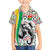 Burkina Faso Family Matching Off The Shoulder Long Sleeve Dress and Hawaiian Shirt with Red Green Black Geometric Design - Wonder Print Shop