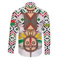 Burkina Faso Family Matching Off Shoulder Maxi Dress and Hawaiian Shirt with Red Green Black Geometric Design - Wonder Print Shop