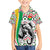 Burkina Faso Family Matching Short Sleeve Bodycon Dress and Hawaiian Shirt with Red Green Black Geometric Design - Wonder Print Shop