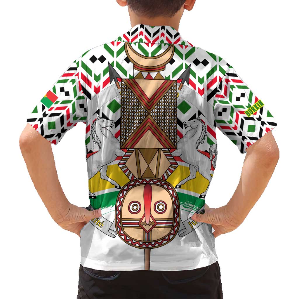 Burkina Faso Family Matching Summer Maxi Dress and Hawaiian Shirt with Red Green Black Geometric Design - Wonder Print Shop