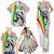 Burkina Faso Family Matching Tank Maxi Dress and Hawaiian Shirt with Red Green Black Geometric Design - Wonder Print Shop