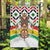 Burkina Faso Garden Flag with Red Green Black Geometric Design - Wonder Print Shop