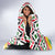 Burkina Faso Hooded Blanket with Red Green Black Geometric Design - Wonder Print Shop