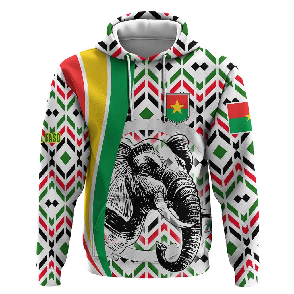 Burkina Faso Hoodie with Red Green Black Geometric Design - Wonder Print Shop