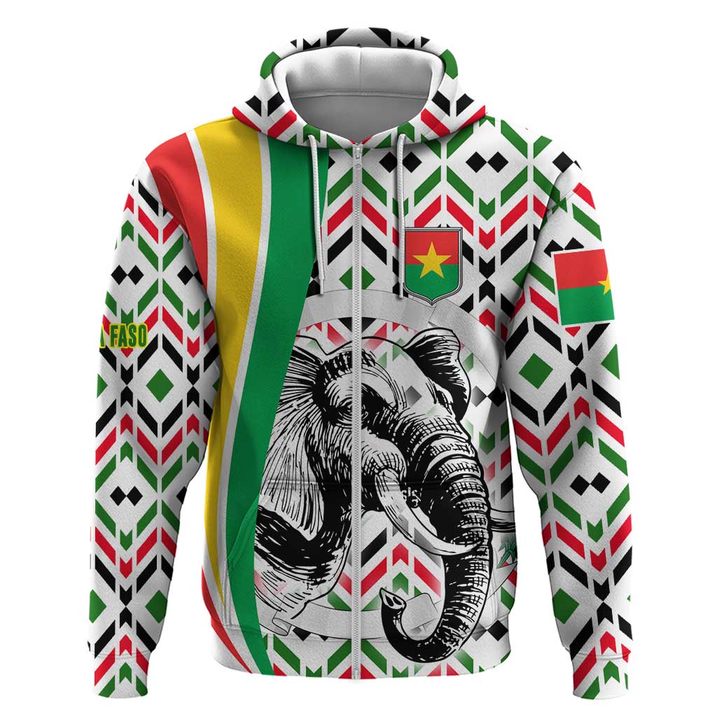 Burkina Faso Hoodie with Red Green Black Geometric Design - Wonder Print Shop