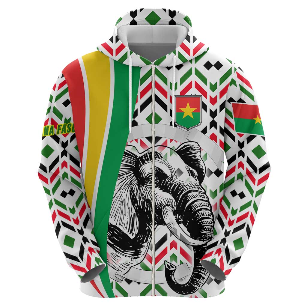 Burkina Faso Hoodie with Red Green Black Geometric Design - Wonder Print Shop