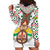 Burkina Faso Hoodie Dress with Red Green Black Geometric Design - Wonder Print Shop