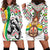 Burkina Faso Hoodie Dress with Red Green Black Geometric Design - Wonder Print Shop