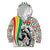 Burkina Faso Kid Hoodie with Red Green Black Geometric Design - Wonder Print Shop