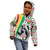 Burkina Faso Kid Hoodie with Red Green Black Geometric Design - Wonder Print Shop