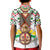 Burkina Faso Kid Polo Shirt with Red Green Black Geometric Design - Wonder Print Shop