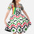 Burkina Faso Kid Short Sleeve Dress with Red Green Black Geometric Design - Wonder Print Shop