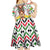 Burkina Faso Kid Short Sleeve Dress with Red Green Black Geometric Design - Wonder Print Shop