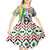 Burkina Faso Kid Short Sleeve Dress with Red Green Black Geometric Design - Wonder Print Shop
