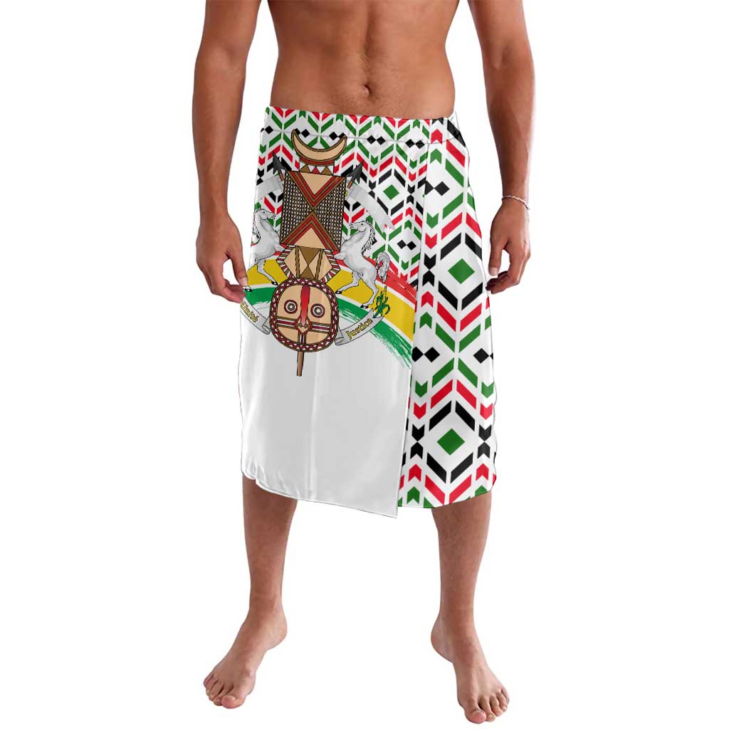 Burkina Faso Lavalava with Red Green Black Geometric Design - Wonder Print Shop