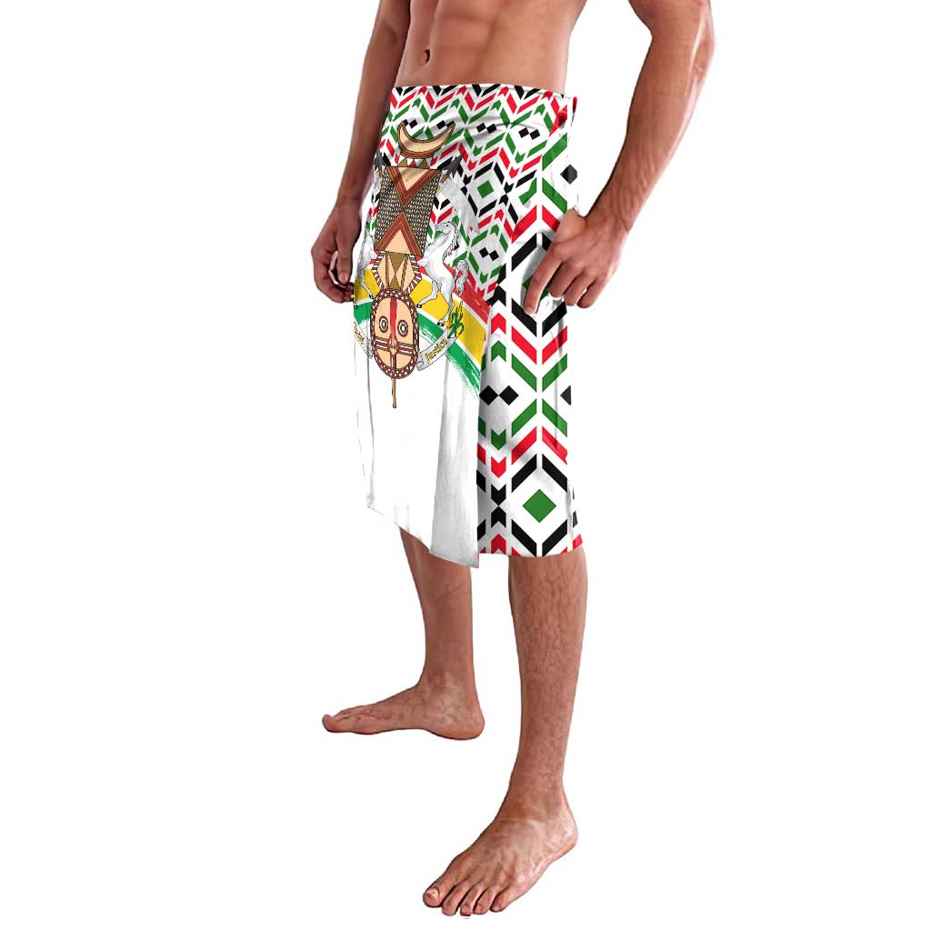 Burkina Faso Lavalava with Red Green Black Geometric Design - Wonder Print Shop