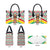 Burkina Faso Leather Bag with Red Green Black Geometric Design - Wonder Print Shop