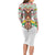Burkina Faso Long Sleeve Bodycon Dress with Red Green Black Geometric Design - Wonder Print Shop