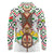 Burkina Faso Long Sleeve Polo Shirt with Red Green Black Geometric Design - Wonder Print Shop
