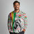 Burkina Faso Long Sleeve Polo Shirt with Red Green Black Geometric Design - Wonder Print Shop