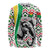 Burkina Faso Long Sleeve Shirt with Red Green Black Geometric Design - Wonder Print Shop