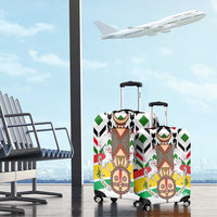 Burkina Faso Luggage Cover with Red Green Black Geometric Design - Wonder Print Shop