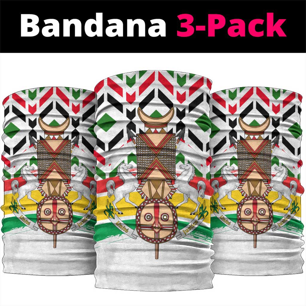Burkina Faso Neck Gaiter with Red Green Black Geometric Design TS04
