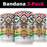Burkina Faso Neck Gaiter with Red Green Black Geometric Design TS04
