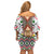 Burkina Faso Off Shoulder Short Dress with Red Green Black Geometric Design - Wonder Print Shop