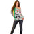 Burkina Faso Off Shoulder Sweater with Red Green Black Geometric Design - Wonder Print Shop