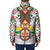 Burkina Faso Padded Jacket with Red Green Black Geometric Design - Wonder Print Shop