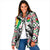 Burkina Faso Padded Jacket with Red Green Black Geometric Design - Wonder Print Shop