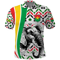 Burkina Faso Polo Shirt with Red Green Black Geometric Design - Wonder Print Shop