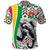 Burkina Faso Polo Shirt with Red Green Black Geometric Design - Wonder Print Shop